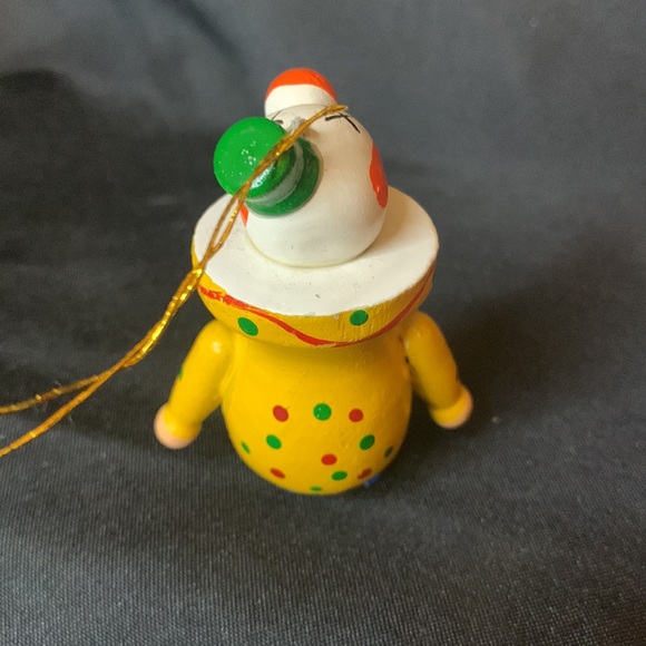 Set of 3 vintage hand painted wood clowns - Picture 8 of 10